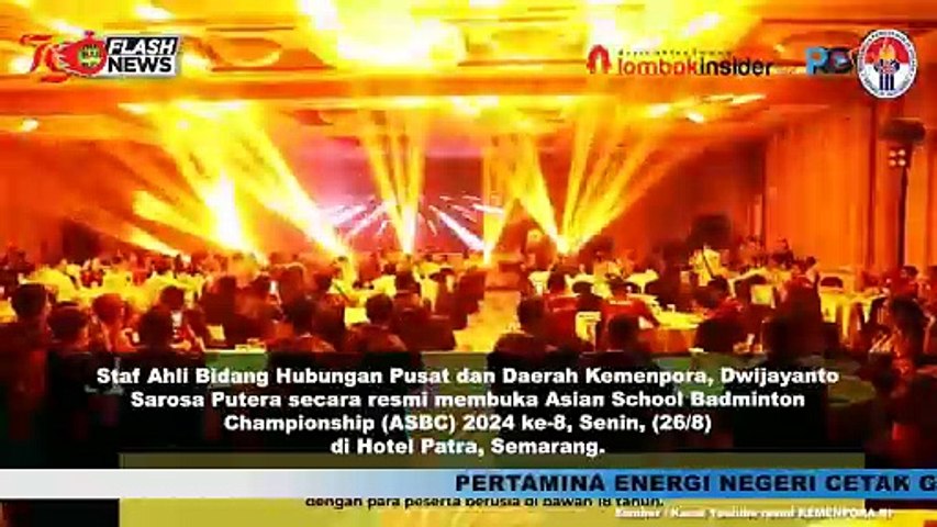 ASBC 2024 RESMI DIBUKA, KEMENPORA HARAP JADI AJANG TINGKATKAN PRESTASI DAN PERSAHABATAN ANTAR PELAJAR ASIA