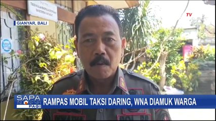 WNA Asal Rusia Bersenjata Tajam Nyaris Diamuk Warga Usai Mencoba Rampas Mobil Taksi Online