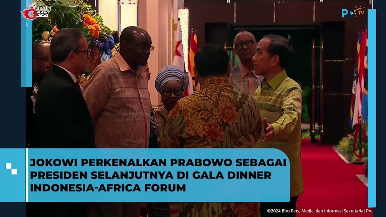 Jokowi Kenalkan Prabowo di Jamuan Makan Malam Indonesia-Africa Forum di Bali