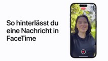 Eine Videonachricht in FaceTime auf dem iPhone zu hinterlassen