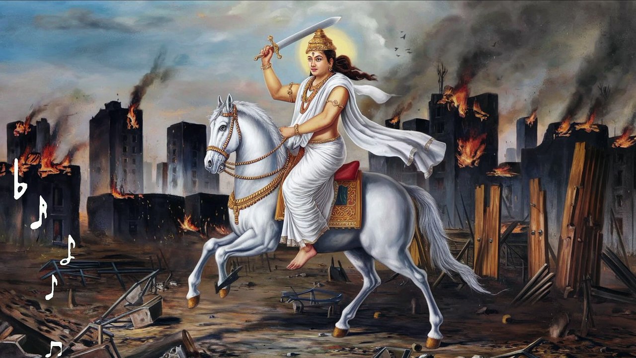 "कल्कि अवतार: अधर्म का नाश, धर्म की विजय" "धरती पर उतरे कल्कि भगवान: सत्य और धर्म का संहारक" "कल्कि भगवान का अवतरण: श्वेत अश्व पर महायुद्ध की तैयारी" "विष्णु का नया रूप: कल्कि का आगमन और धर्म स्थापना" "कल्कि महावीर: तलवार उठाए अधर्म के विरुद्ध युद्ध"