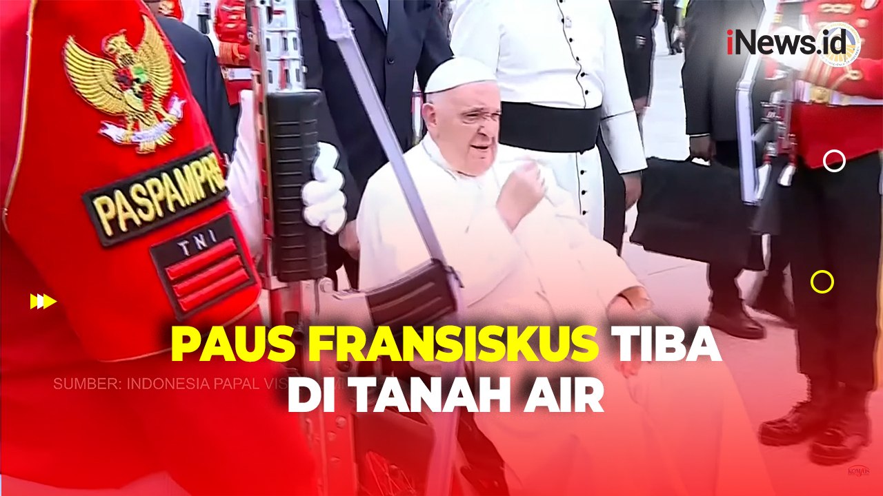 Detik-Detik Paus Fransiskus Tiba di Indonesia Via Bandara Soetta