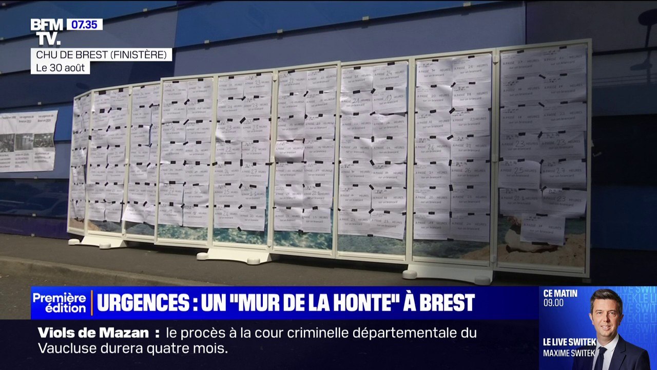 "Madame D., 78 ans, passé 34 heures sur un brancard": au CHU de Brest, un "mur de la honte" pour faire réagir les autorités