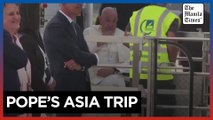 Pope Francis departs Rome for 12-day tour across Southeast Asia