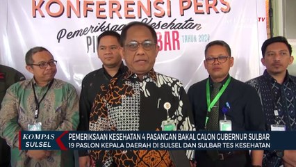 Pemeriksaan Kesehatan 4 Pasangan Bakal Calon Gubernur Sulbar