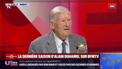 "Ma femme me le demande": Alain Duhamel évoque sa dernière saison sur BFMTV