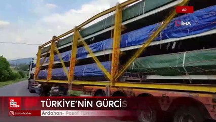 Ardahan- Posof Türkgözü sınır kapısında tır kuyruğu