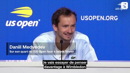 Medvedev face à Sinner : "Penser davantage à Wimbledon qu'à l'Open d'Australie"