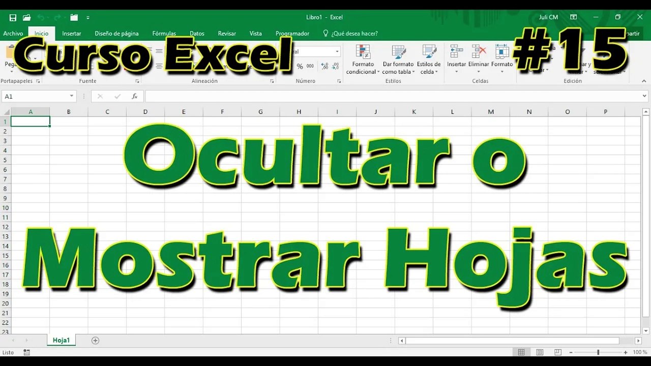 CURSO EXCEL [15] ► CÓMO OCULTAR o MOSTRAR hojas