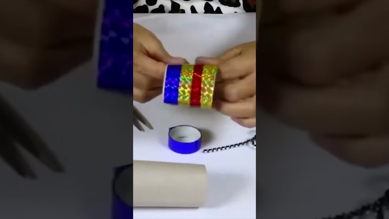 Kağıt Peçete Rulolarıyla Bilezik Yapımı #zelihasunal #handcraftv #shorts