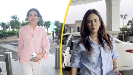 Télécharger la video: Glamorous Ladies Sobhita Dhulipala And Mira Rajput Snapped At Mumbai Airport