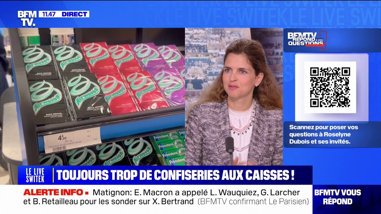 Confiseries: une étude montre leur baisse d'achats quand ils ne figurent pas en caisse