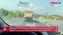 Kaza yaptı, durmadan yoluna devam etti