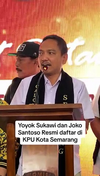 Yoyok Sukawi-Joko Santoso Resmi Daftar ke KPU Kota Semarang