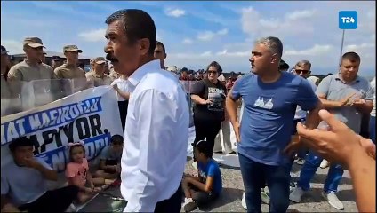 Fernas Madencilik önündeki açıklamaya jandarma engeli