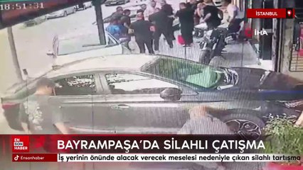 Bayrampaşa'da 1 kişinin öldüğü silahlı çatışmanın görüntüleri