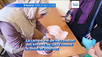 Gaza : nouveaux bombardements israéliens et troisième jour de vaccination contre la polio