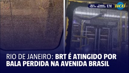 BRT é atingido por bala perdida na Avenida Brasil