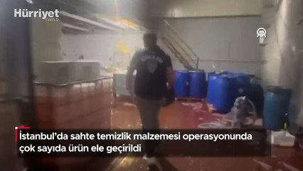 İstanbul'da sahte temizlik malzemesi operasyonunda çok sayıda ürün ele geçirildi