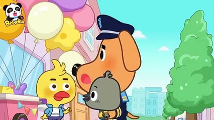 Police Officer and Missing Baby _ Kids Cartoon _ Safety Cartoon _ Sheriff Labrador _ BabyBus