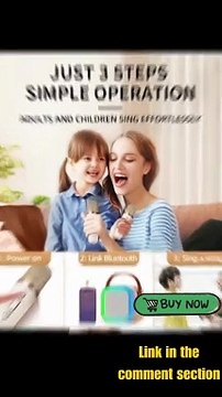 K12 Bluetooth Karaoke Machine Portable with Wireless Microphones