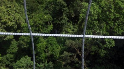 Wow, so thrilling, Crossing a 243 metre long bridge with a width of 1.2 metres at a height of 107 metres from the ground.