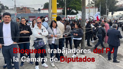 Trabajadores del PJ bloquean la Cámara de Diputados