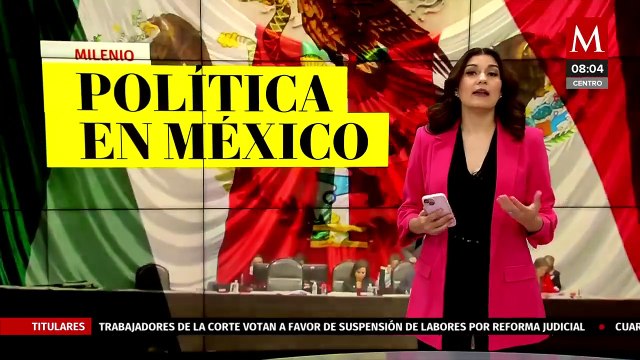 Trabajadores realizan bloqueo del acceso a San Lázaro por la reforma judicial
