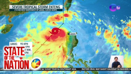 Download Video: Napanatili ng Bagyong Enteng ang lakas nito habang kumikilos sa West Philippine Sea | SONA