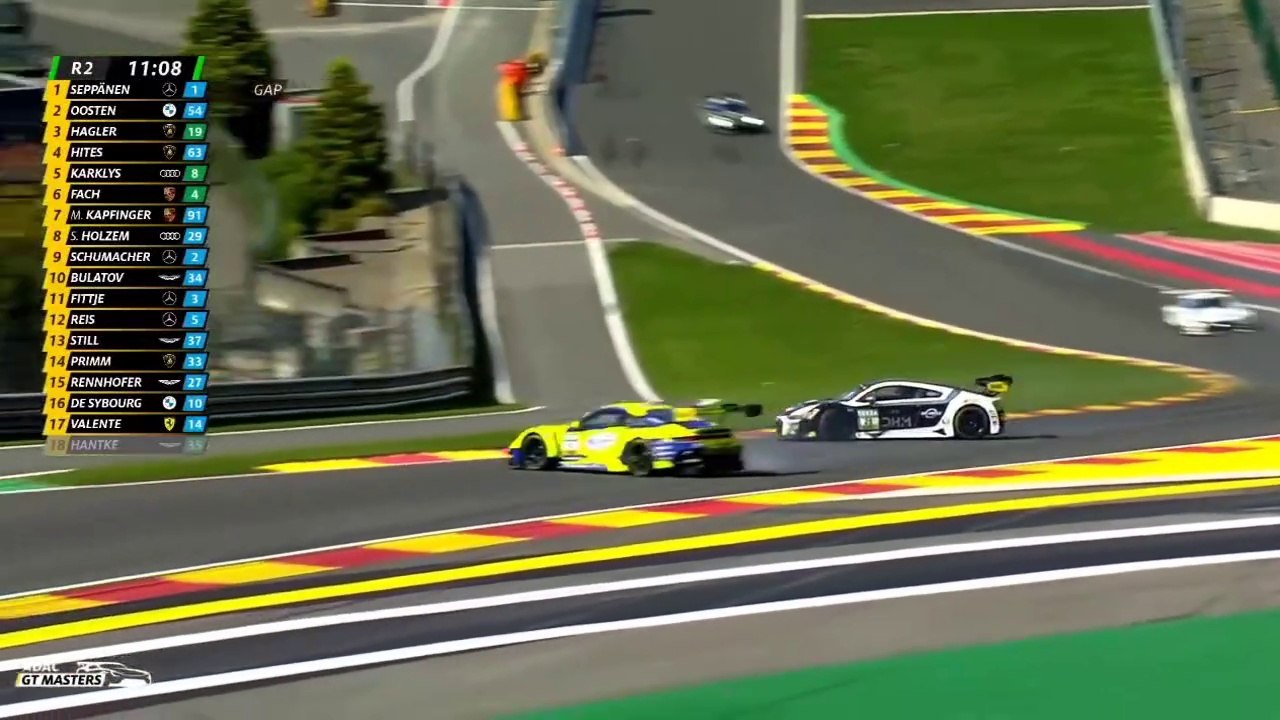 ADAC GT Masters 2024 Spa Race 2 Kapfinger Holzem Huge Moment Raidillon