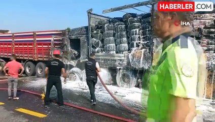 Bolu Dağı'nda korkutan kaza: Tırlar çarpıştı, alevler yükseldi