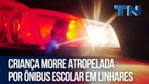 Criança morre atropelada por ônibus escolar em Linhares