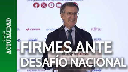 Feijóo promete respuesta firme ante el "desafío nacional" de Sánchez