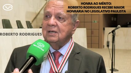 Honra ao mérito: Roberto Rodrigues recebe maior honraria no legislativo paulista