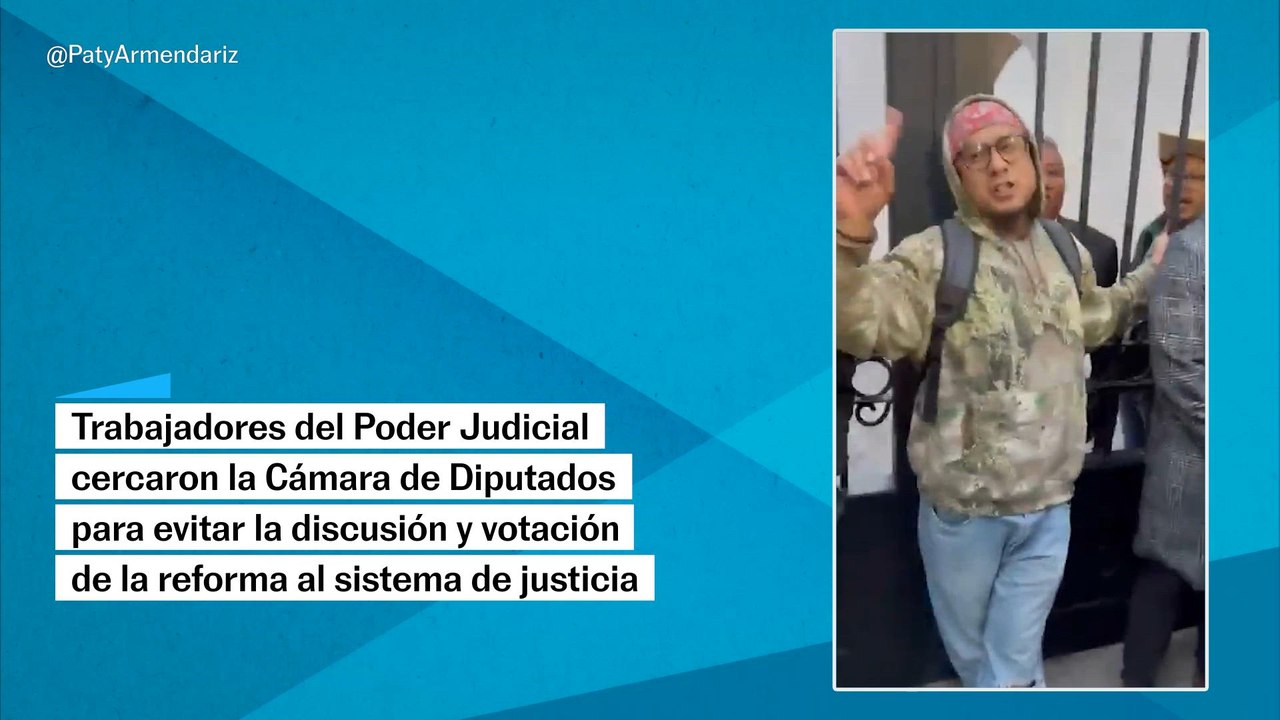 Trabajadores del Poder Judicial bloquean San Lázaro
