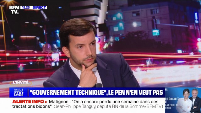Gouvernement technique: Ce n'est pas ce que nous voulons, c'est la fatalité , affirme Jean-Philippe Tanguy (RN)