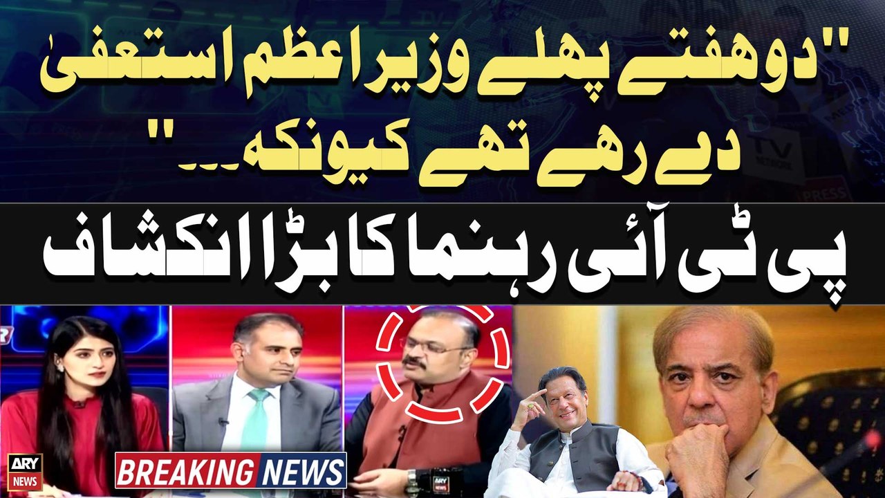 "Do Haftay Phele PM Shehbaz Sharif Resign Karahy Thay Kyun Kay...", PTI Leader