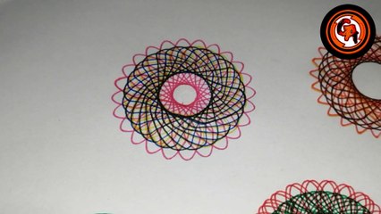 (VIDEO #0031) ️️ DIBUJANDO un hermoso diseño con marcadores de colores y un espirógrafo.