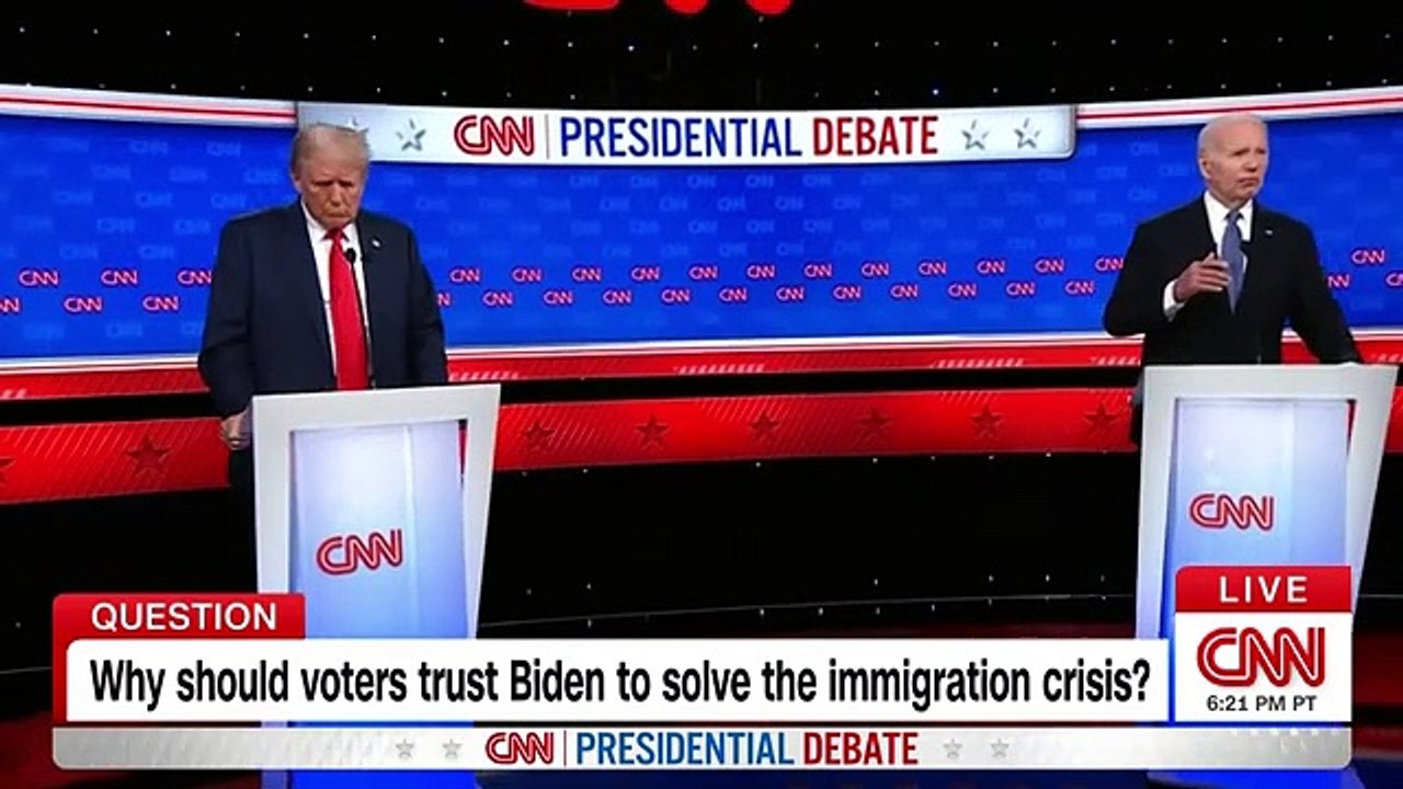 CNN Presidential Debate President Joe Biden and former President Donald Trump