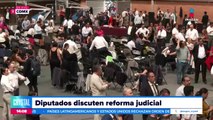 Diputados discuten la reforma judicial en el Deportivo Magdalena Mixhuca