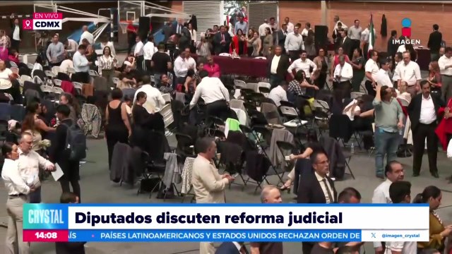 Diputados discuten la reforma judicial en el Deportivo Magdalena Mixhuca