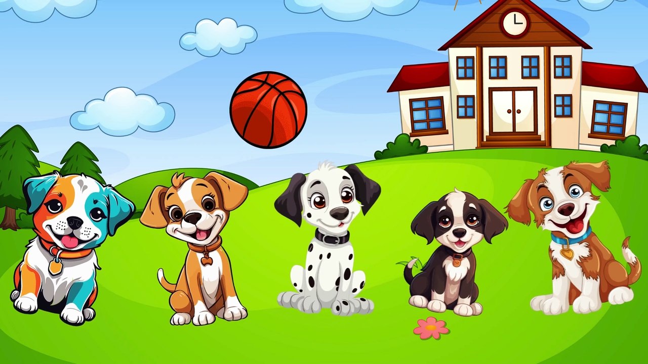 Five Little Pups Went to Play  Kids Rhyme & Fun  Children's Song