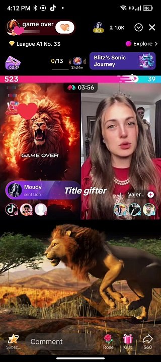 TikTok live match . Fun