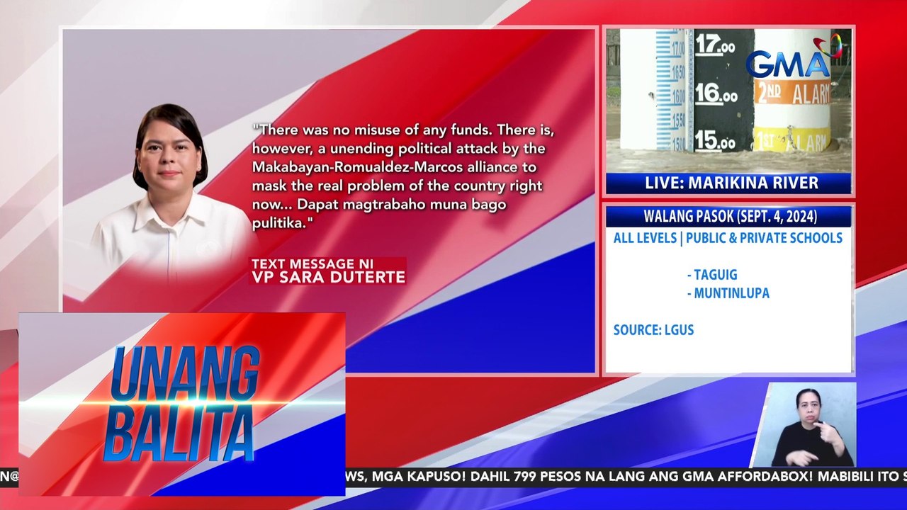 VP Sara Duterte, nanindigang walang maling paggamit sa confidential funds ng OVP noong 2022 | Unang Balita