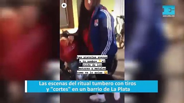 Las escenas del ritual tumbero con tiros y cortes en un barrio de La Plata