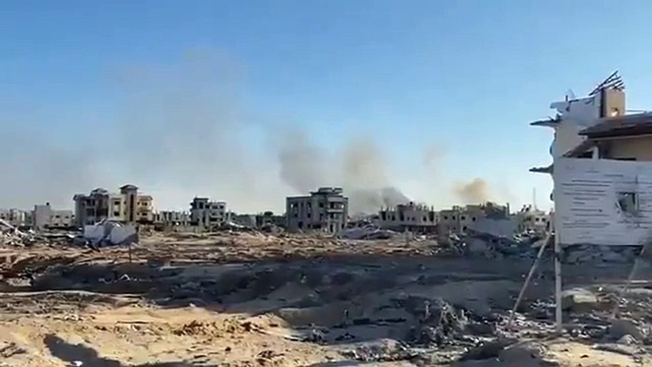 El barrio de Rafah en donde se encontraba el túnel en donde fueron ejecutados los seis rehenes, está siendo sistemáticamente volado