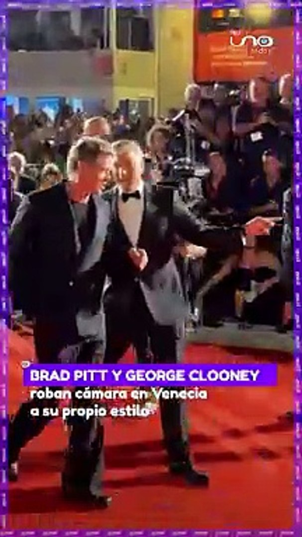 ⁣George Clooney y Brad Pitt