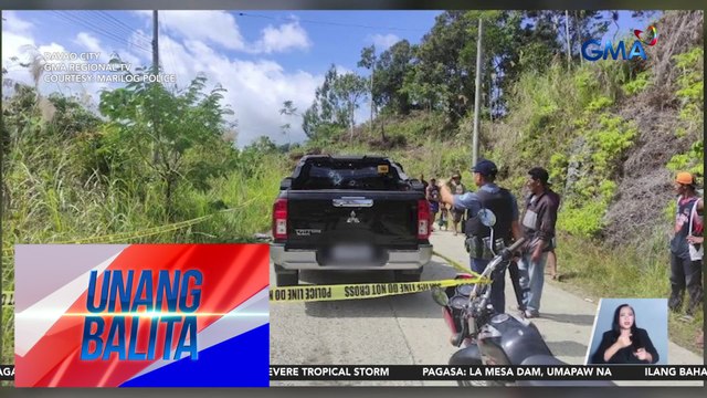Sasakyan ng barangay chairman, tinambangan; asawa niya, sugatan | Unang Balita