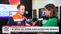 Defesa Civil estende alerta para risco de queimadas em São Paulo