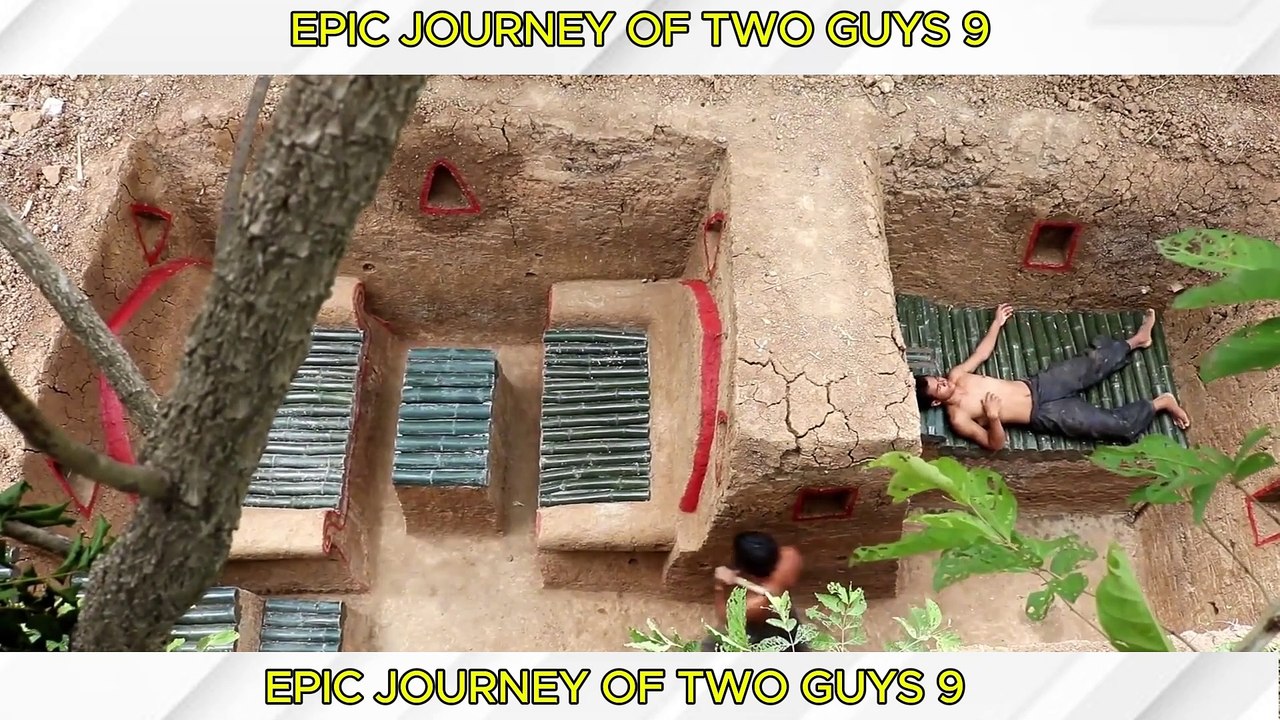 [Epic Journey Of Two Guys 9] This Man Build A Stunning Underground House in Forest | Camping Amazing